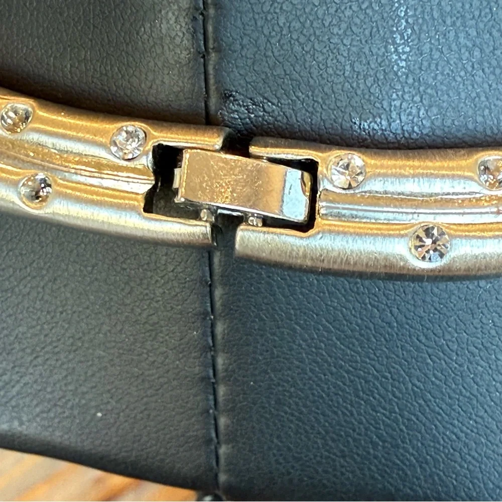 Designer Silver Tone Gold Tone Collar Necklace - Missing Stones AS IS